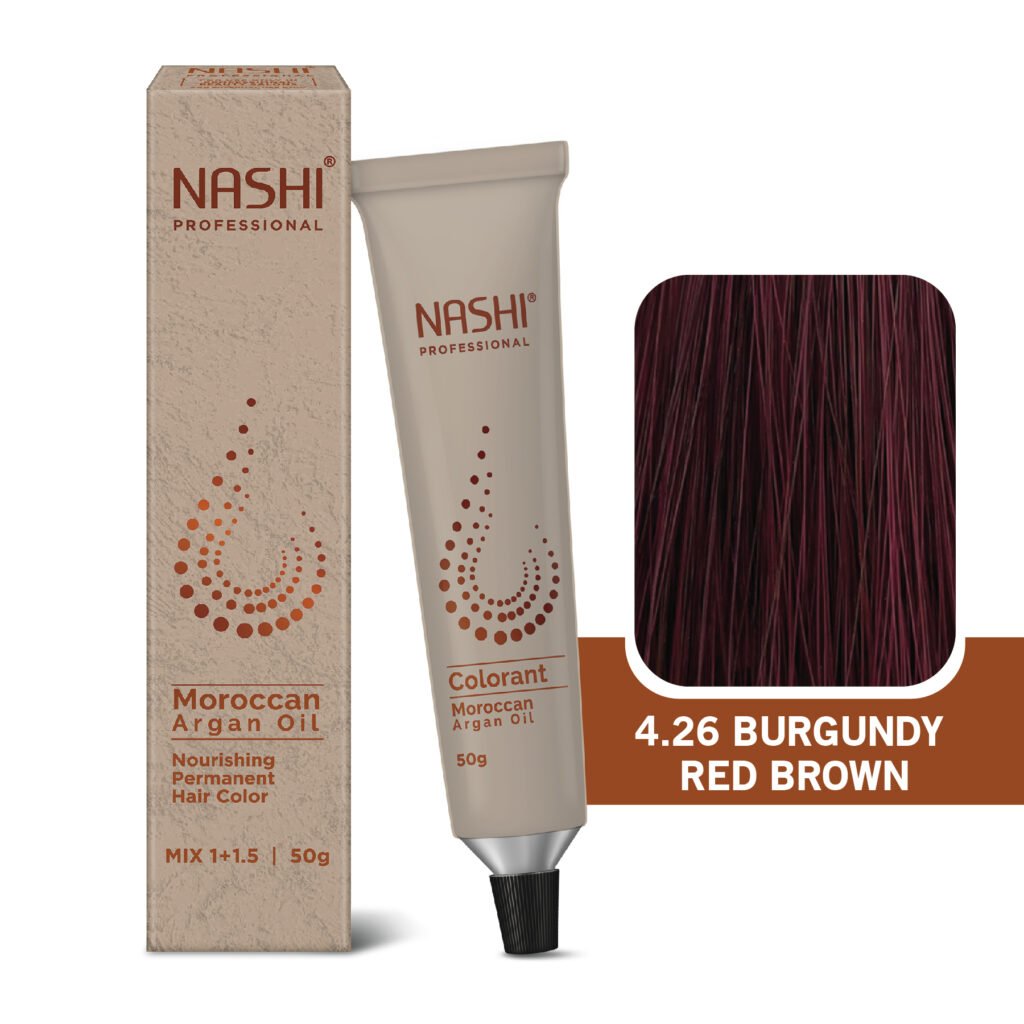 Nashi Professional Crème Hair Color 4.26 Burgundy Red Brown